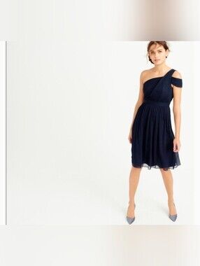 J Crew/NWT Cara Silk Chiffon Bridesmaid Dress Sz 6